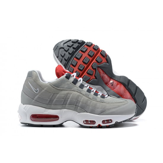 Air Max 95 TT Grey White and Red Running Shoes Men's