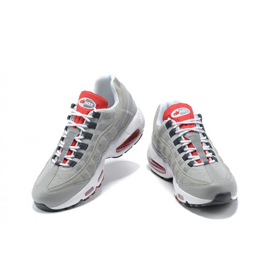 Air Max 95 TT Grey White and Red Running Shoes Men's