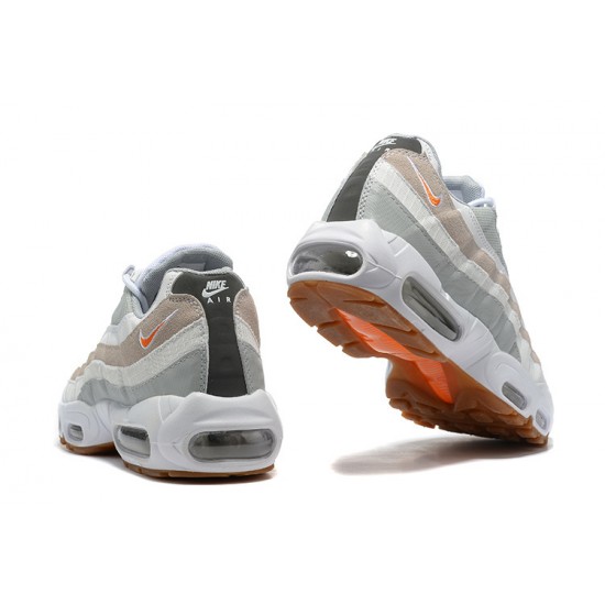 Air Max 95 TT White Grey and Orange DM0011-100  Running Shoes Men's