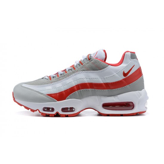 Air Max 95 TT White Red and Grey Running Shoes Men's