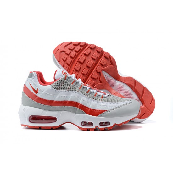 Air Max 95 TT White Red and Grey Running Shoes Men's