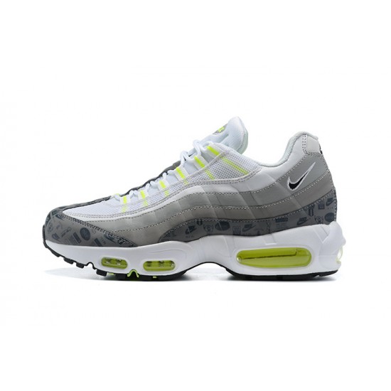 Air Max 95 TT White and Grey Running Shoes Men's