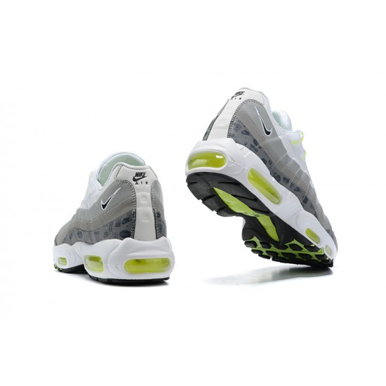 Air Max 95 TT White and Grey Running Shoes Men's