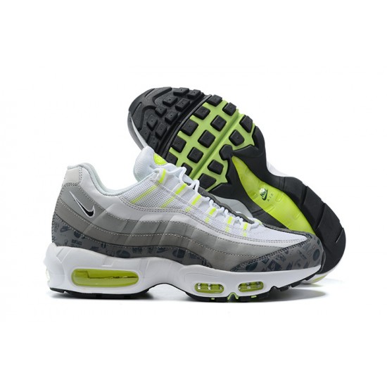 Air Max 95 TT White and Grey Running Shoes Men's