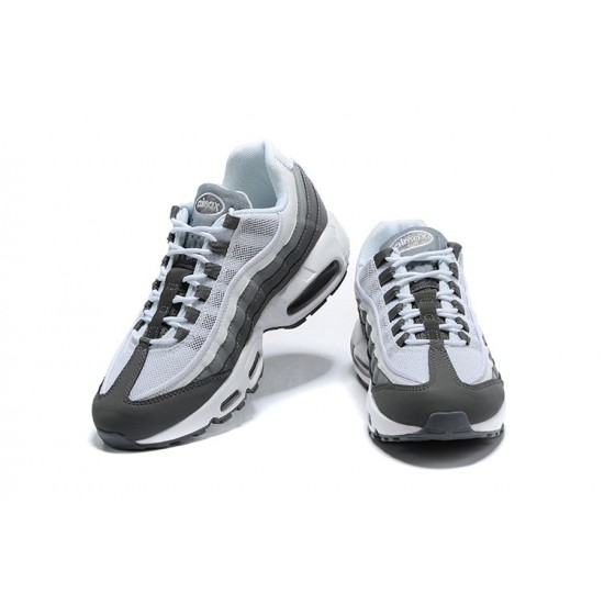 Air Max 95 TT White and Grey Running Shoes Men's