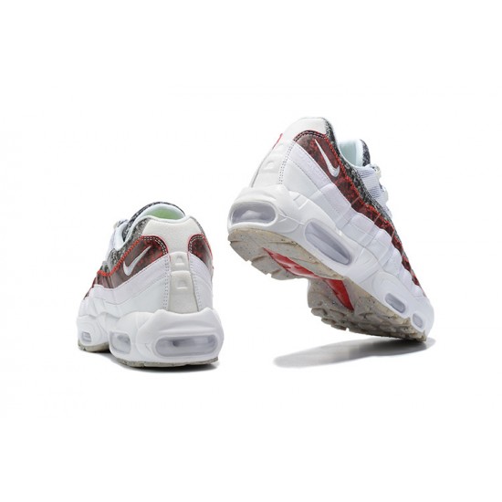 Air Max 95 TT White and Red Running Shoes Men's