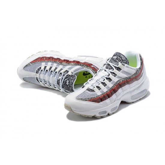 Air Max 95 TT White and Red Running Shoes Men's