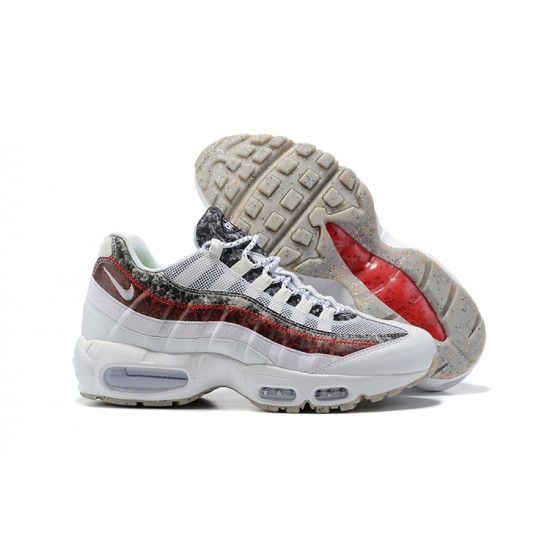 Air Max 95 TT White and Red Running Shoes Men's