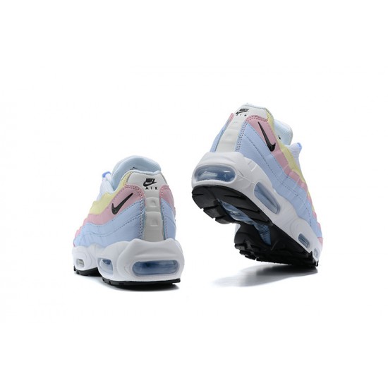 Air Max 95 TT Blue Yellow Pink Running Shoes Women's