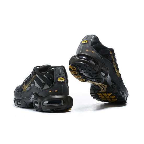 Air Max Plus Tn Black Gold Running Shoes Men's