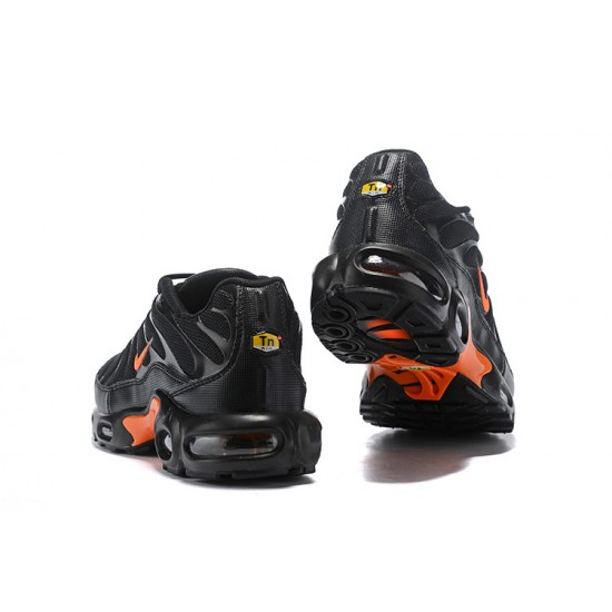 Air Max Plus Tn Black Orange Running Shoes Men's