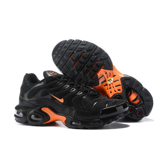 Air Max Plus Tn Black Orange Running Shoes Men's