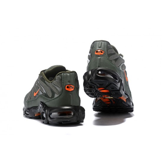 Air Max Plus Tn Green Orange Running Shoes Men's