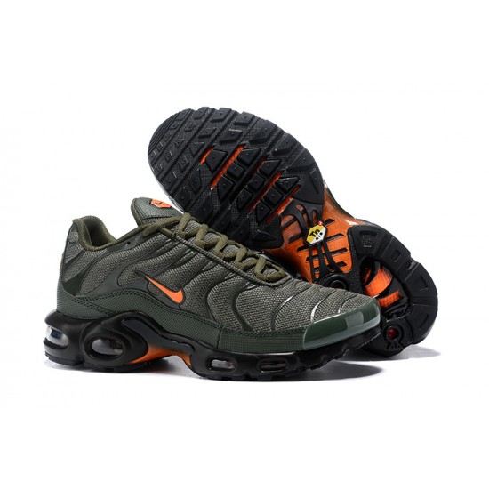 Air Max Plus Tn Green Orange Running Shoes Men's