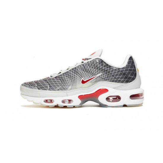 Air Max Plus Tn Grey and White Running Shoes Men's