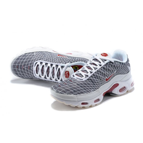 Air Max Plus Tn Grey and White Running Shoes Men's