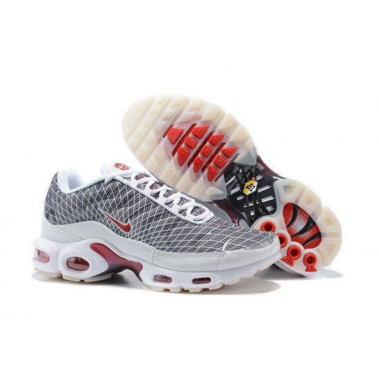 Air Max Plus Tn Grey and White Running Shoes Men's