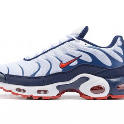 Air Max Plus Tn QS White Blue and Red Running Shoes Men's