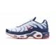 Air Max Plus Tn QS White Blue and Red Running Shoes Men's