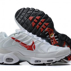 Air Max Plus Tn White Red CU3454-100 Running Shoes Men's