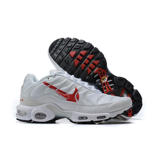 Air Max Plus Tn White Red CU3454-100 Running Shoes Men's