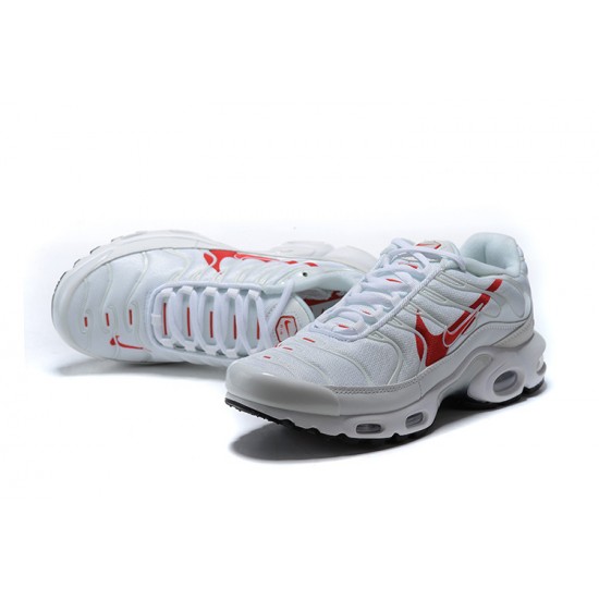 Air Max Plus Tn White Red CU3454-100 Running Shoes Men's