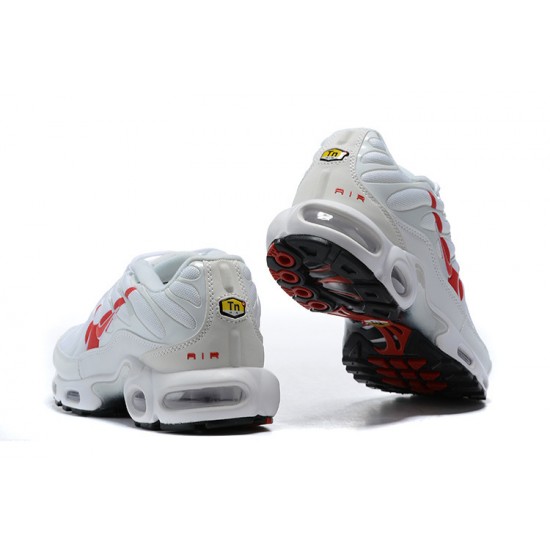 Air Max Plus Tn White Red CU3454-100 Running Shoes Men's