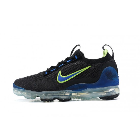 Air VaporMax 2021 Flyknit Black Green and Blue Running Shoes Women's/Men's