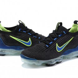 Air VaporMax 2021 Flyknit Black Green and Blue Running Shoes Women's/Men's