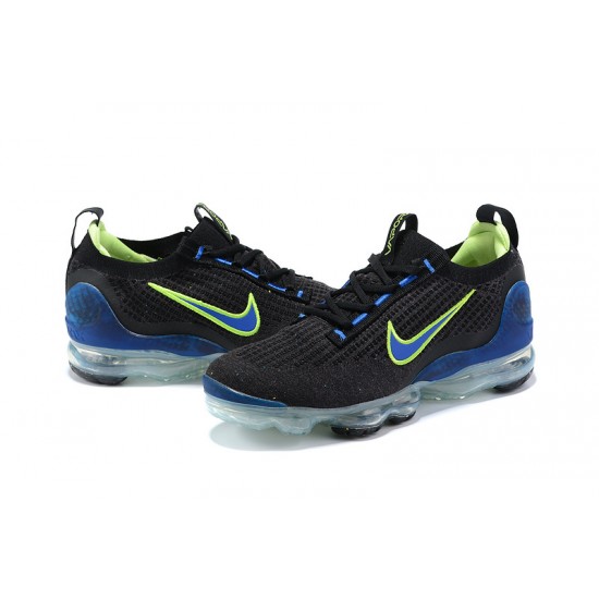 Air VaporMax 2021 Flyknit Black Green and Blue Running Shoes Women's/Men's