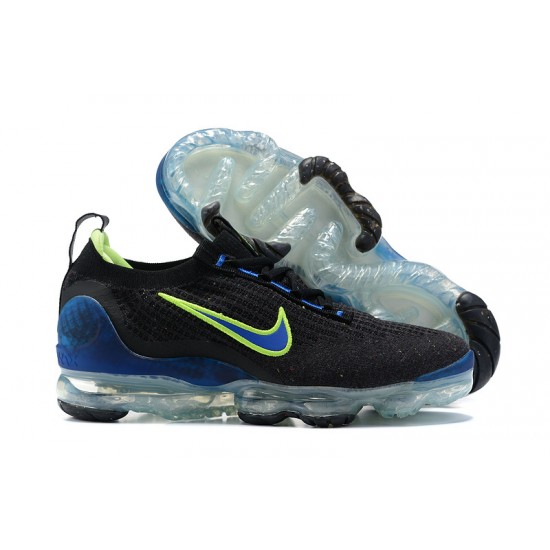 Air VaporMax 2021 Flyknit Black Green and Blue Running Shoes Women's/Men's