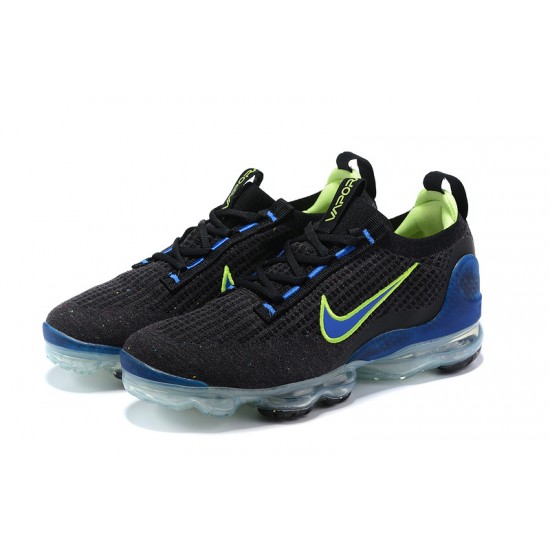 Air VaporMax 2021 Flyknit Black Green and Blue Running Shoes Women's/Men's