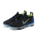 Air VaporMax 2021 Flyknit Black Green and Blue Running Shoes Women's/Men's