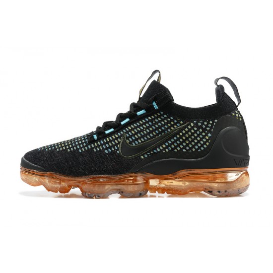 Air VaporMax 2021 Flyknit Black Orange Running Shoes Women's/Men's