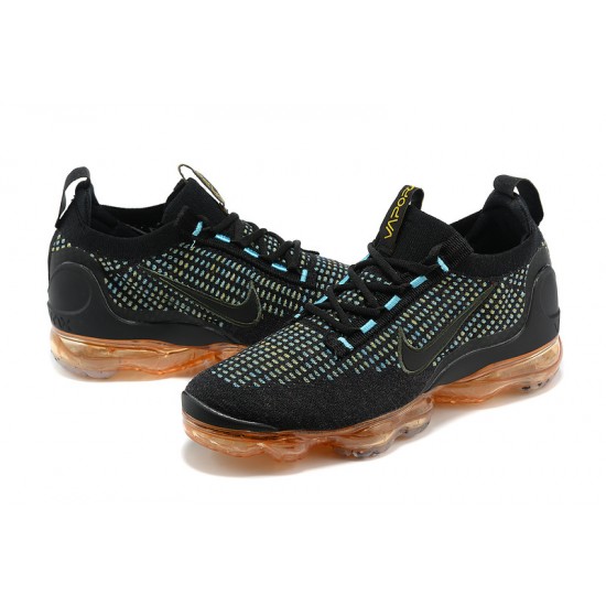 Air VaporMax 2021 Flyknit Black Orange Running Shoes Women's/Men's