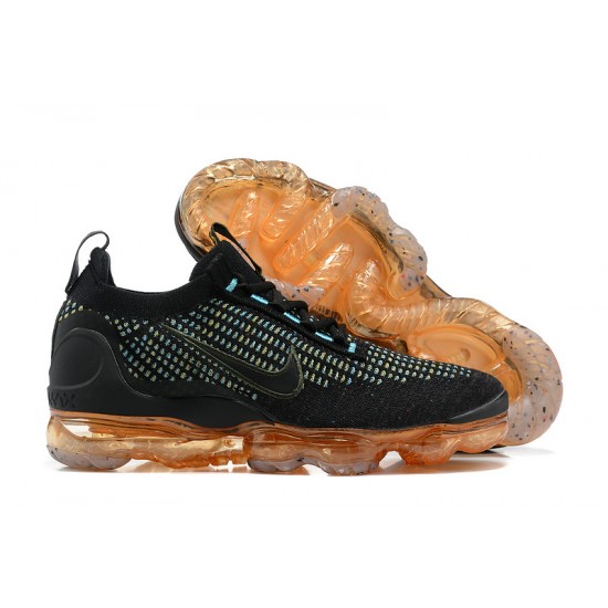 Air VaporMax 2021 Flyknit Black Orange Running Shoes Women's/Men's