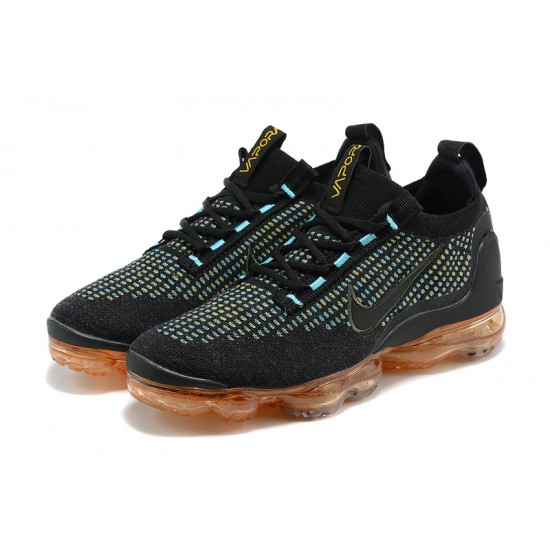 Air VaporMax 2021 Flyknit Black Orange Running Shoes Women's/Men's