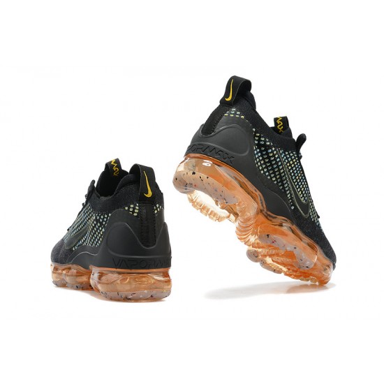 Air VaporMax 2021 Flyknit Black Orange Running Shoes Women's/Men's