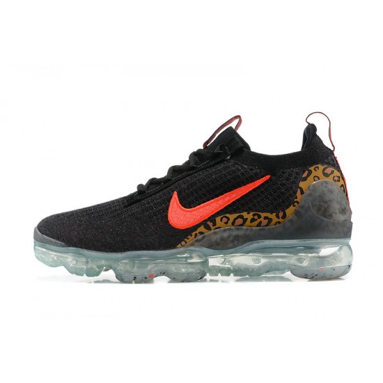 Air VaporMax 2021 Flyknit Black Red Running Shoes Women's/Men's