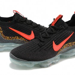 Air VaporMax 2021 Flyknit Black Red Running Shoes Women's/Men's