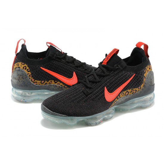 Air VaporMax 2021 Flyknit Black Red Running Shoes Women's/Men's