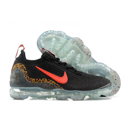 Air VaporMax 2021 Flyknit Black Red Running Shoes Women's/Men's