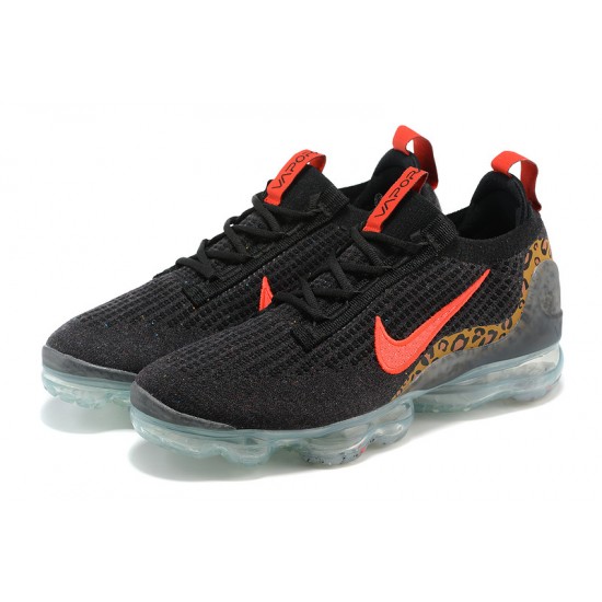 Air VaporMax 2021 Flyknit Black Red Running Shoes Women's/Men's