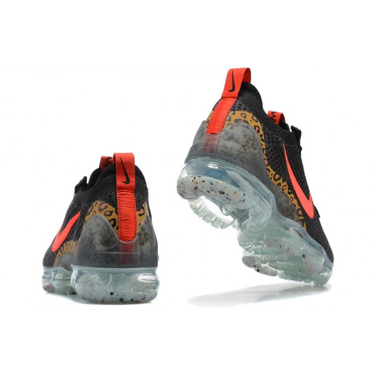 Air VaporMax 2021 Flyknit Black Red Running Shoes Women's/Men's