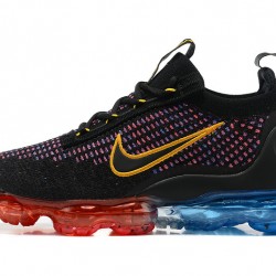 Air VaporMax 2021 Flyknit Black Red and Blue Running Shoes Women's/Men's