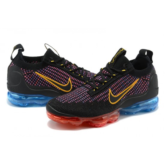 Air VaporMax 2021 Flyknit Black Red and Blue Running Shoes Women's/Men's