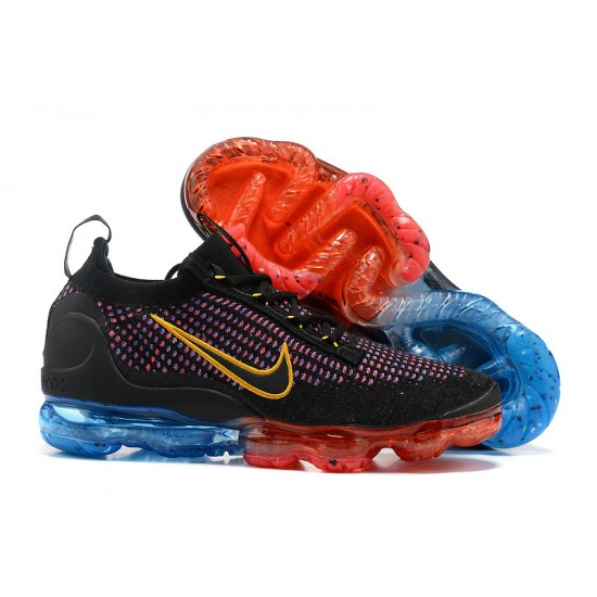 Air VaporMax 2021 Flyknit Black Red and Blue Running Shoes Women's/Men's