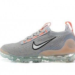 Air VaporMax 2021 Flyknit Grey Orange DH4084-002 Running Shoes Women's/Men's