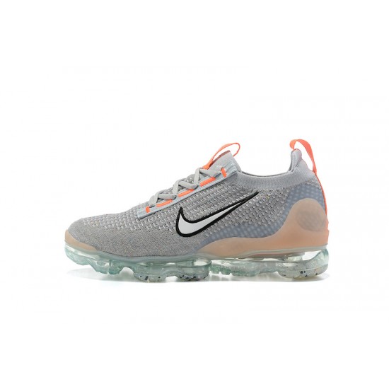 Air VaporMax 2021 Flyknit Grey Orange DH4084-002 Running Shoes Women's/Men's