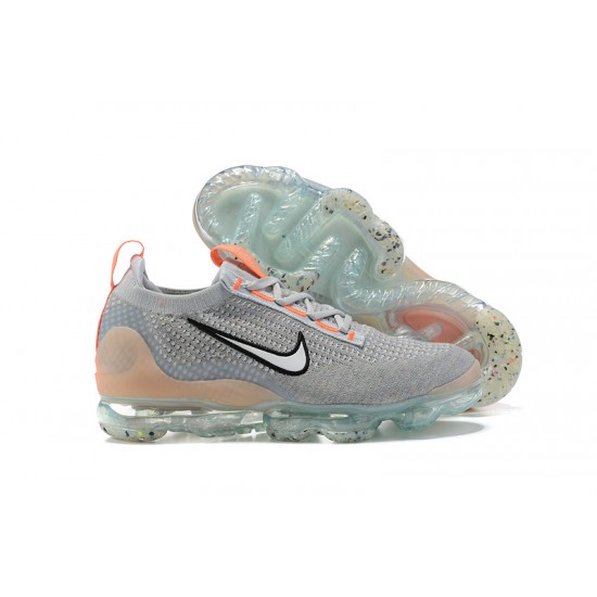 Air VaporMax 2021 Flyknit Grey Orange DH4084-002 Running Shoes Women's/Men's